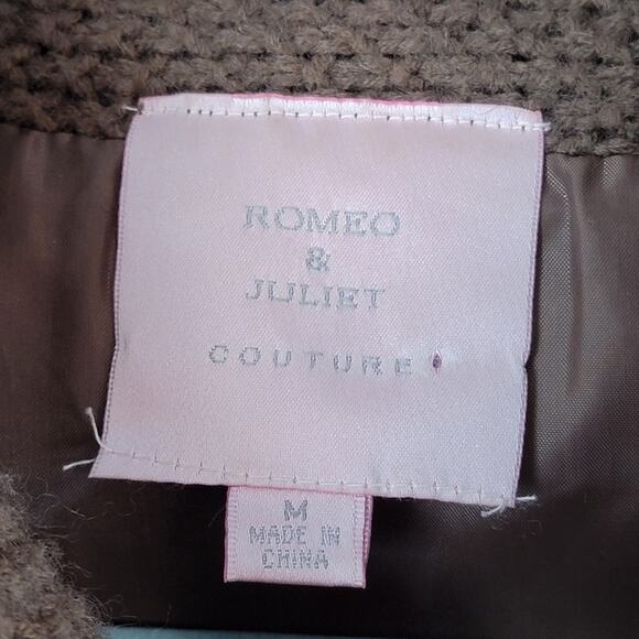 Romeo & Juliet Couture Brown Wool & Faux Fur Vest, Sz M - Picture 4 of 6